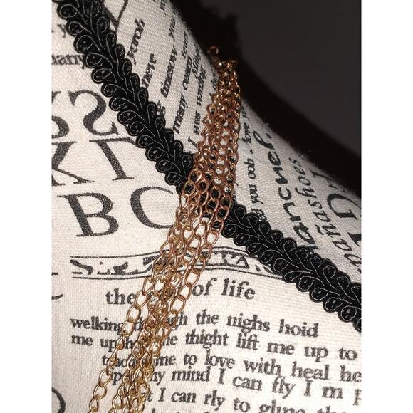 Multicolor 5-tier Statement Necklace Gold Tone 26.5" Pretty Spring  Summer - Picture 6 of 8